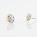 Boucles D'oreilles Puces Edmee Cercle 0 Or Rose Strass - Clous d'oreilles Femme | Histoire d’Or