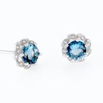 Boucles D'oreilles Puces Argent Blanc Clover Verre Oxydes De Zirconium - Boucles d'oreilles fantaisie Femme | Histoire d&rsquo;Or