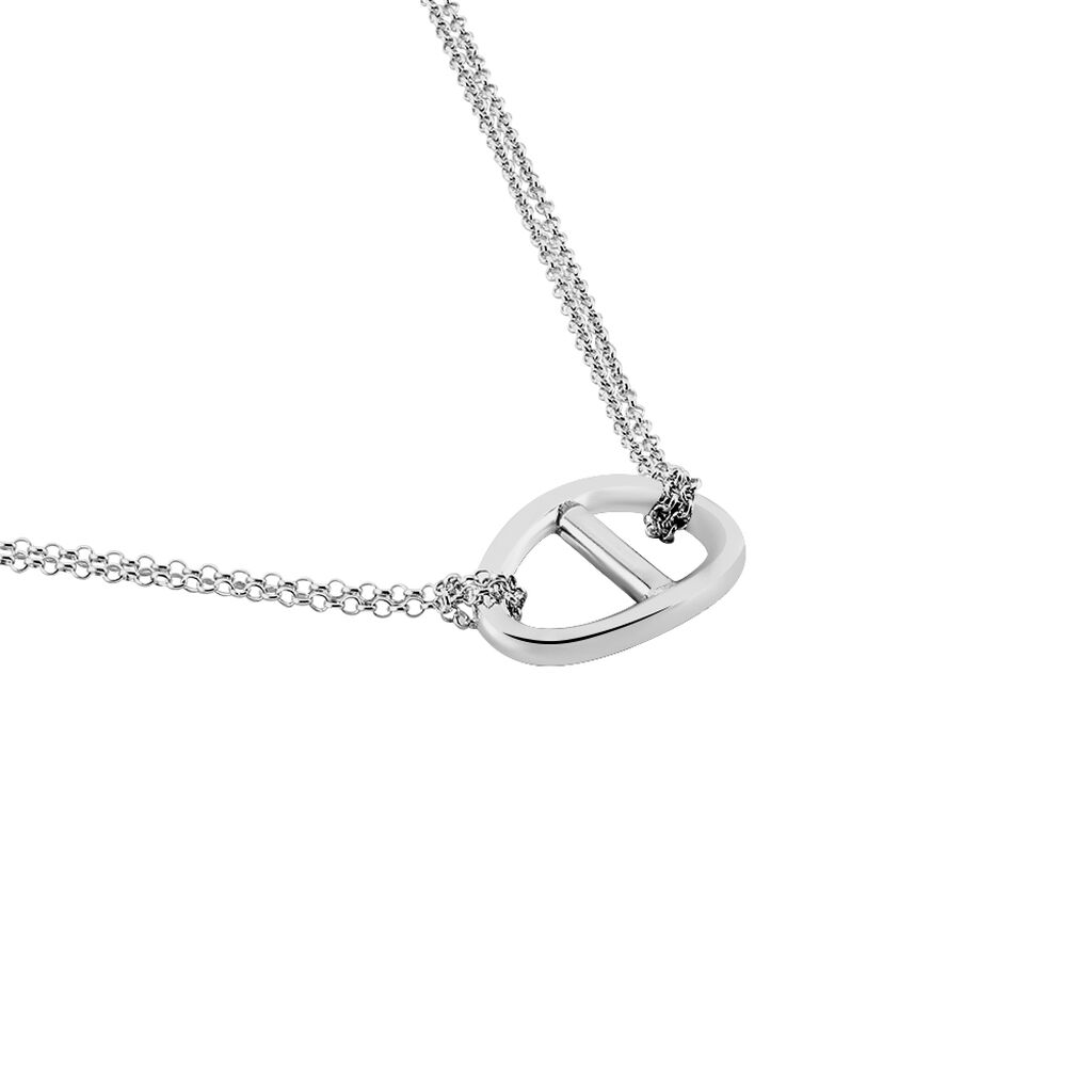 Collier Abdon Argent Blanc - Colliers doubles et triples chaînes Femme | Histoire d’Or