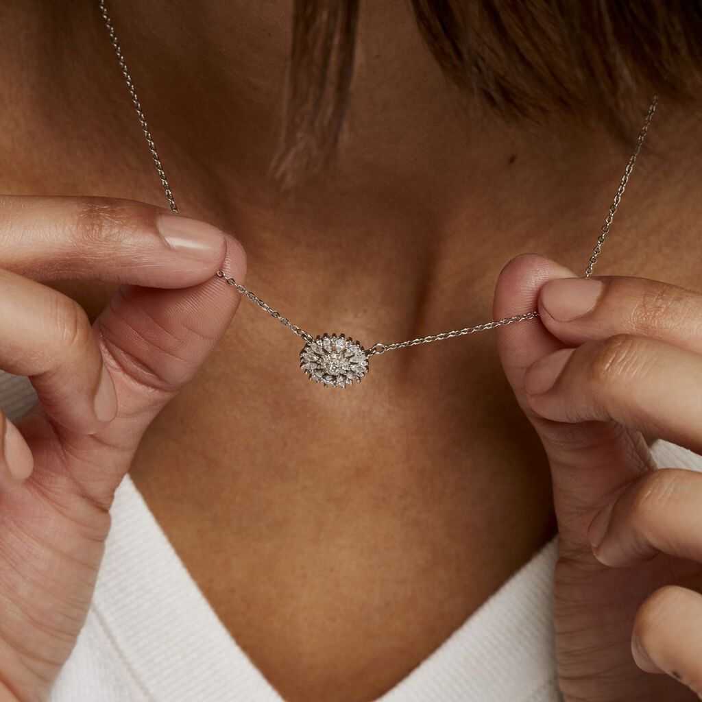 Collier Hyelana Argent Blanc Oxyde De Zirconium - Colliers fantaisie Femme | Histoire d’Or