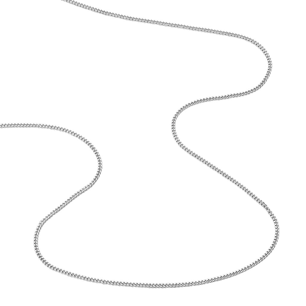 Cha&icirc;ne Imad Maille Gourmette Or Blanc - Chaines Famille | Histoire d&rsquo;Or