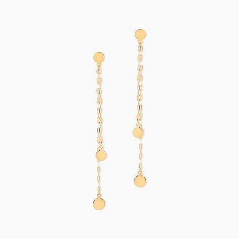 Boucles D'Oreilles Pendantes Jera Or Jaune - Boucles d'oreilles pendantes Femme | Histoire d&rsquo;Or