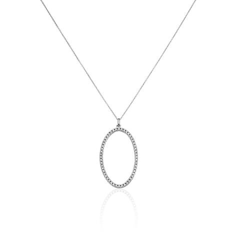 Collier Sautoir Argent Georgy Oxydes De Zirconium - Sautoirs Femme | Histoire d&rsquo;Or