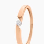 Bague Solitaire Anilie Or Rose Diamant - Bagues solitaires Femme | Histoire d&rsquo;Or