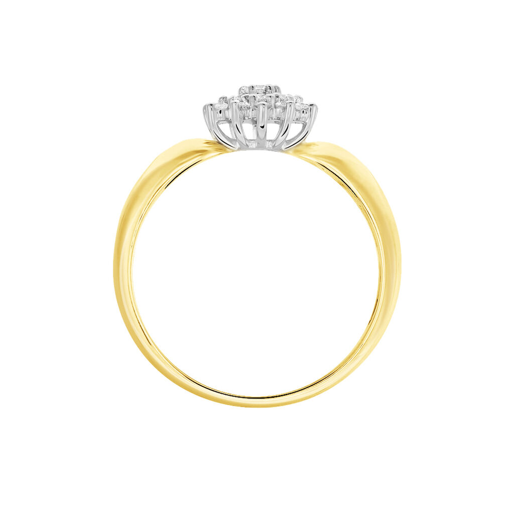 Bague Chou Or Jaune Diamant - Bagues avec pierre Femme | Histoire d’Or