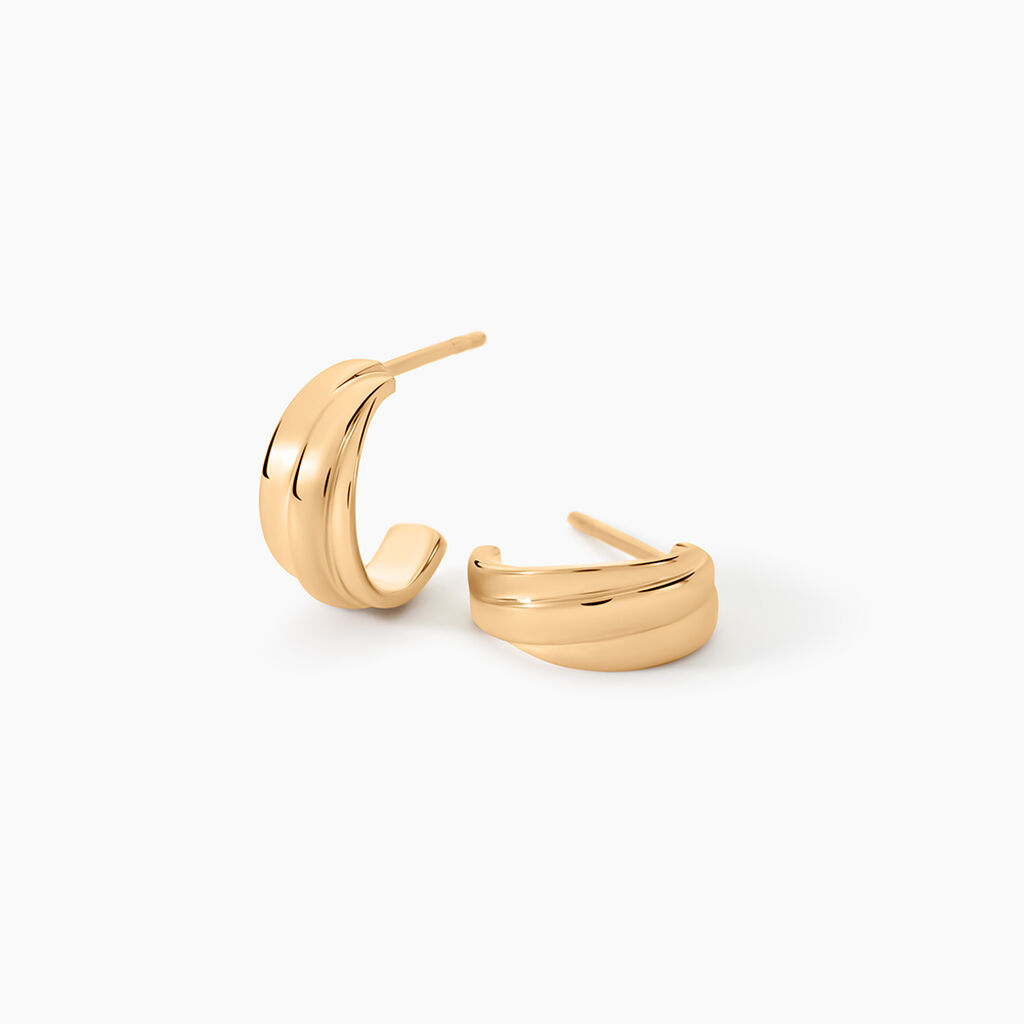 Cr&eacute;oles Elysia Plaqu&eacute; Or Jaune - Boucles d'oreilles cr&eacute;oles Femme | Histoire d&rsquo;Or