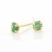 Boucles D'oreilles Puces Jardin Serti Griffe Or Jaune Emeraude - Clous d'oreilles Femme | Histoire d’Or