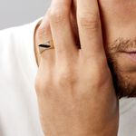 Chevali&egrave;re Plaqu&eacute; Or Jaune Barth Email Noir - Chevali&egrave;res Homme | Histoire d&rsquo;Or