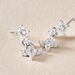 Boucles D'oreilles Pendantes Midnight Flower Argent Blanc Oxyde - Boucles d'oreilles fantaisie Femme | Histoire d’Or