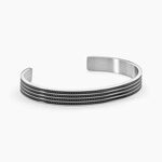Bracelet Jonc Ouvert Acier Bicolore Anderson - Bracelets joncs Homme | Histoire d&rsquo;Or