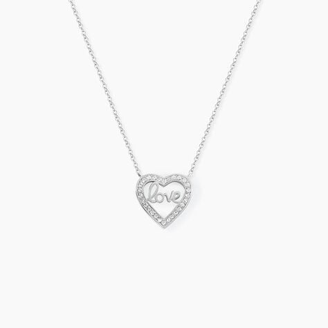 Collier Elansa Argent Blanc Oxyde De Zirconium - Colliers fantaisie Femme | Histoire d&rsquo;Or