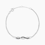 Bracelet Or Blanc Maury Saphirs Diamants - Bracelets Femme | Histoire d&rsquo;Or