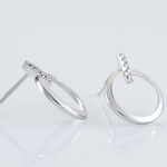 Boucles D'oreilles Puces Melissande Or Blanc Diamant - Clous d'oreilles Femme | Histoire d&rsquo;Or