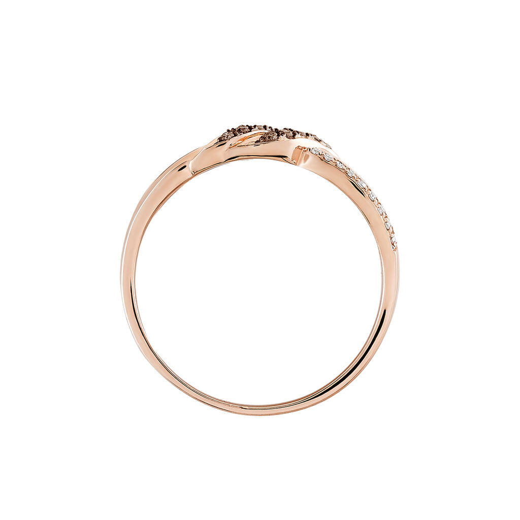 Bague Edem Or Rose Diamant - Bagues avec pierre Femme | Histoire d’Or