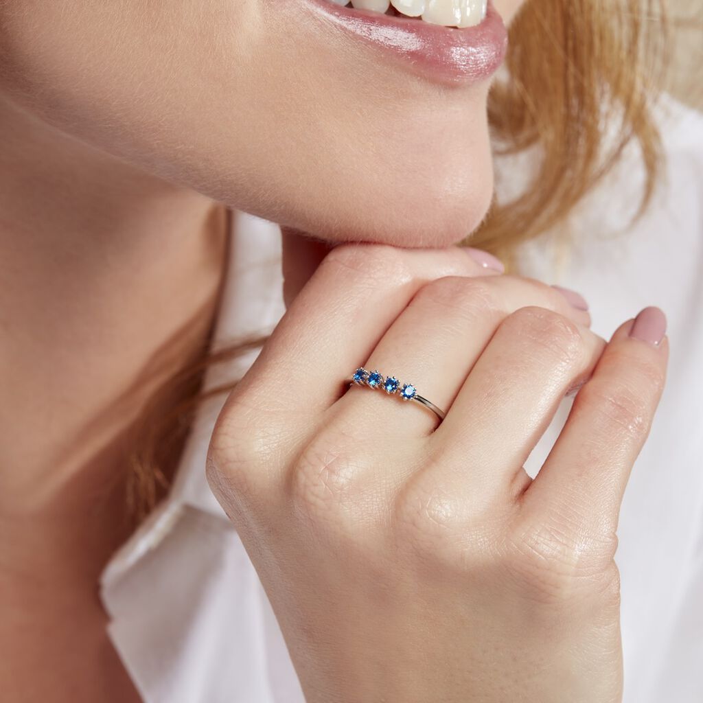 Bague Karrie Argent Blanc Oxyde De Zirconium - Bagues avec pierre Femme | Histoire d’Or