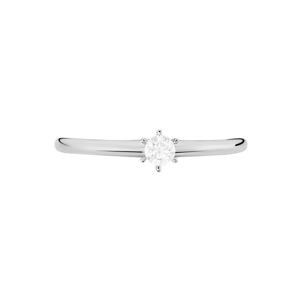 Bague Solitaire Mai-li Or Blanc Diamant - Bagues solitaires Femme | Histoire d’Or