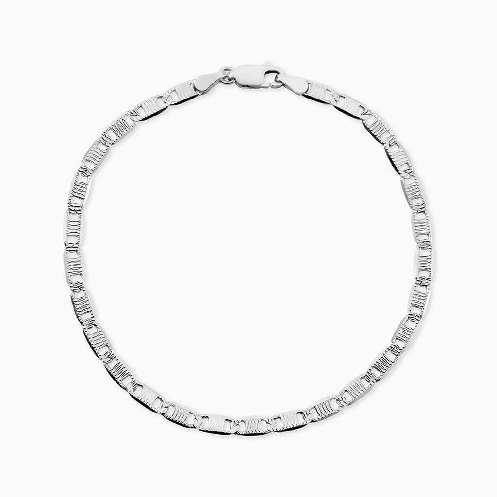 Bracelet Messenger Argent Blanc - Bracelets cha&icirc;ne Homme | Histoire d&rsquo;Or