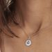 Pendentif Ange Rond Satine Or Blanc - Cadeaux de naissance Enfant | Histoire d’Or