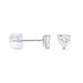 Boucles D'oreilles Puces Or Blanc Katherine Oxyde De Zirconium - Clous d'oreilles Femme | Histoire d’Or