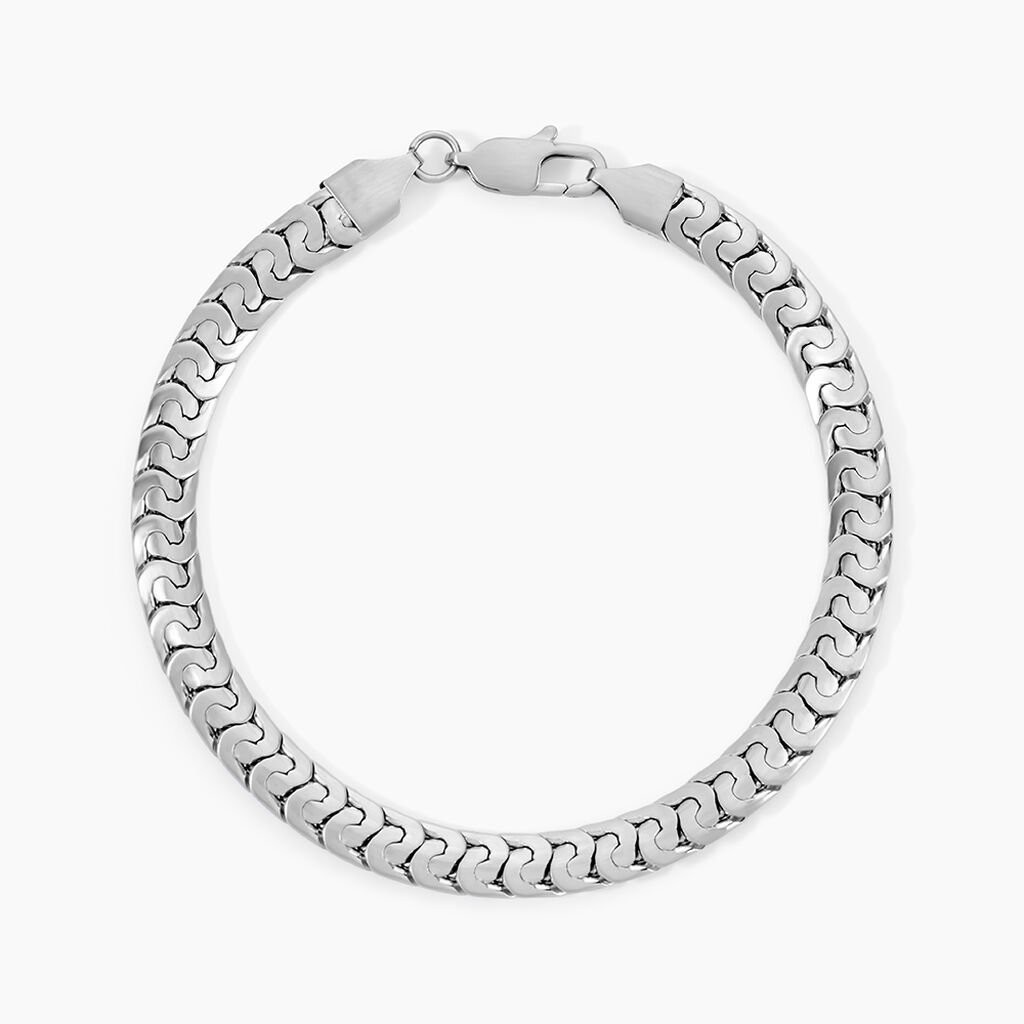 Bracelet Marin Acier Blanc - Bracelets cha&icirc;ne Homme | Histoire d&rsquo;Or
