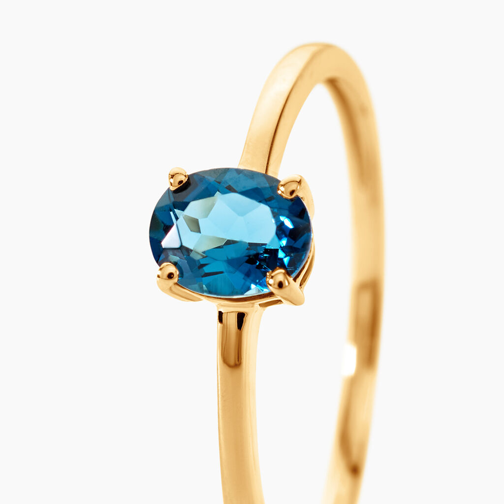 Bague Valentino Or Jaune Topaze - Bagues solitaires Femme | Histoire d&rsquo;Or