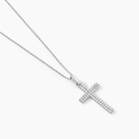 Collier Carola Argent Blanc Oxyde De Zirconium - Colliers fantaisie Femme | Histoire d&rsquo;Or