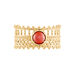 Bague Naim Plaque Or Jaune Pierre De Synthese - Bagues solitaires Femme | Histoire d’Or