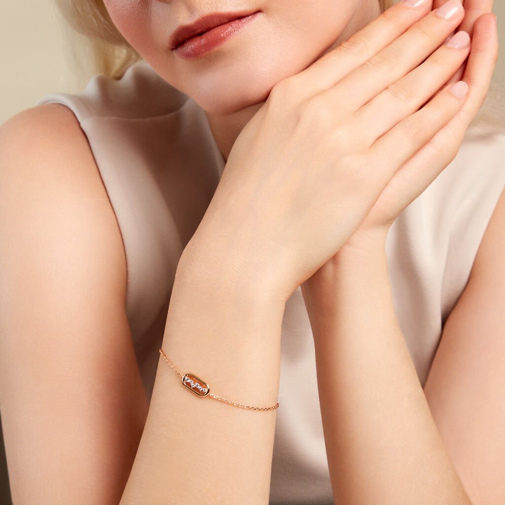 Bracelet Infinitude Plaqué Or Doré Oxyde De Zirconium - Bracelets Femme | Histoire d’Or