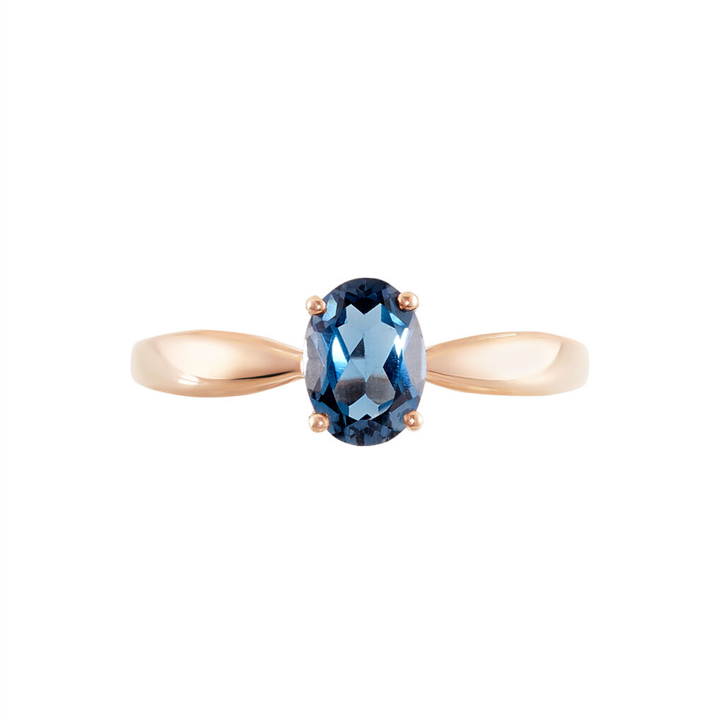 Bague Arzula Or Rose Topaze - Bagues solitaires Femme | Histoire d’Or