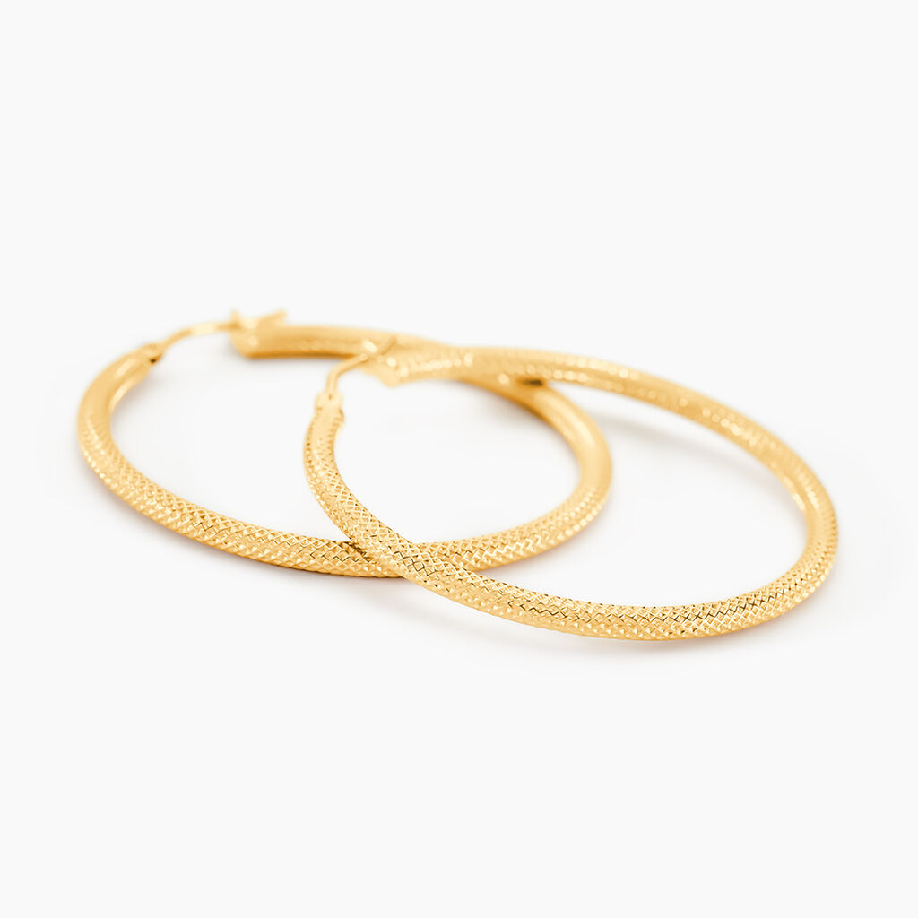 Cr&eacute;oles Ulrica Or Jaune - Boucles d'oreilles cr&eacute;oles Femme | Histoire d&rsquo;Or
