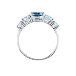 Bague Muna Or Blanc Topaze Bleu London Topaze Topaze - Bagues solitaires Femme | Histoire d&rsquo;Or