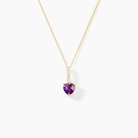 Collier Fany Or Jaune Améthyste Oxyde De Zirconium