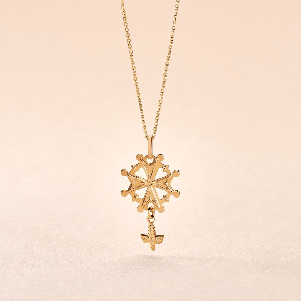 Pendentif Huguenote Or Jaune - Pendentifs Baptême Famille | Histoire d’Or