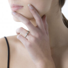 Bague Solitaire Loren Or Blanc Diamant - Bagues solitaires Femme | Histoire d’Or