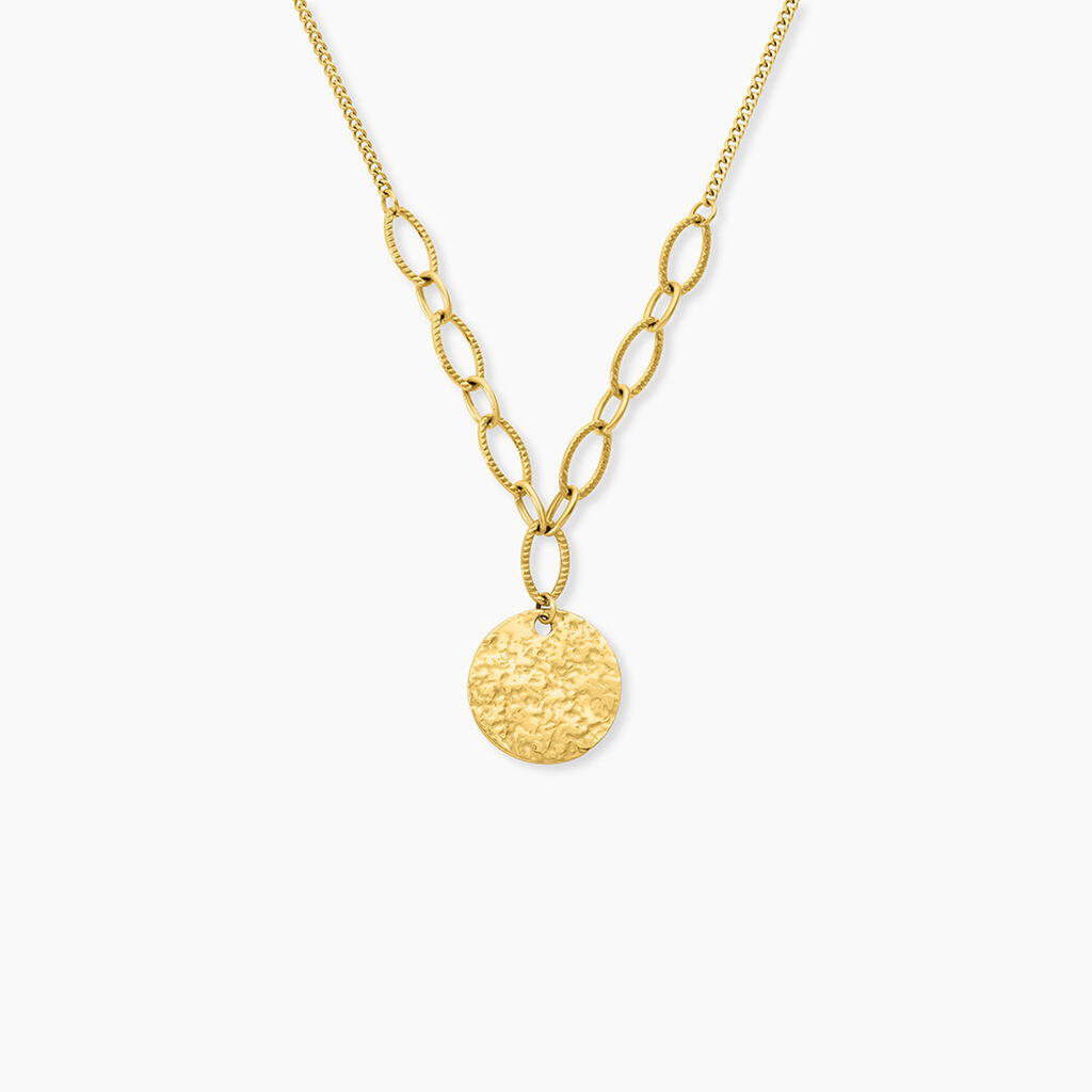 Pendentif Mila Acier Dor&eacute; - Pendentifs Femme | Histoire d&rsquo;Or