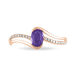 Bague Anja Or Rose Amethyste Et Diamant - Bagues solitaires Femme | Histoire d’Or