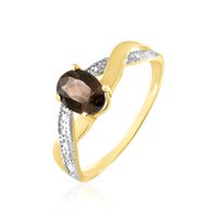 Bague Candice Or Jaune Quartz