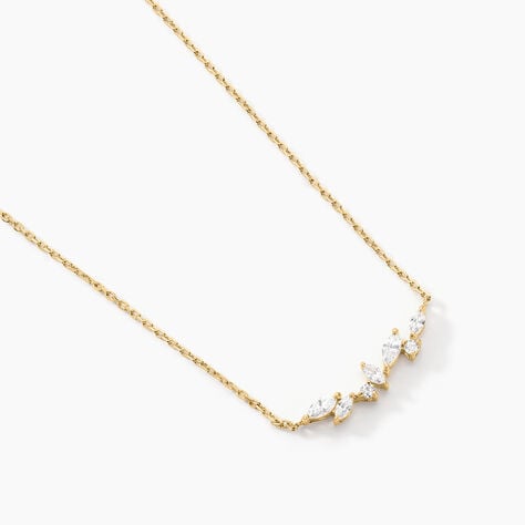 Collier Jardins D'hiver Plaqu&eacute; Or Jaune Oxyde De Zirconium - Colliers Femme | Histoire d&rsquo;Or