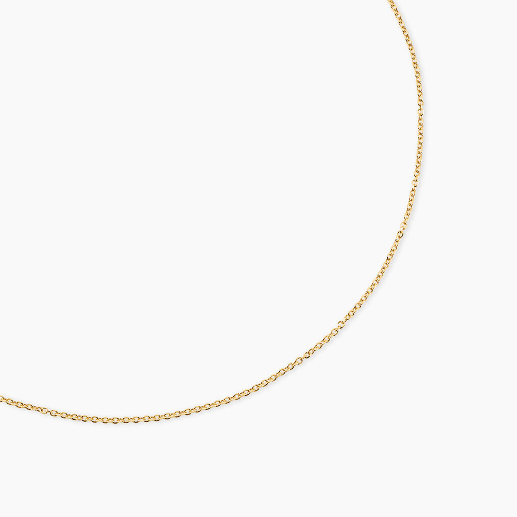 Chaine Igoa Maille Forcat Diamantee Argent Dor&eacute; A L'Or 750/1000 - Chaines Unisex | Histoire d&rsquo;Or