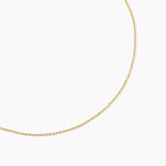 Chaine Igoa Maille Forcat Diamantee Argent Dor&eacute; A L'Or 750/1000 - Chaines Unisex | Histoire d&rsquo;Or