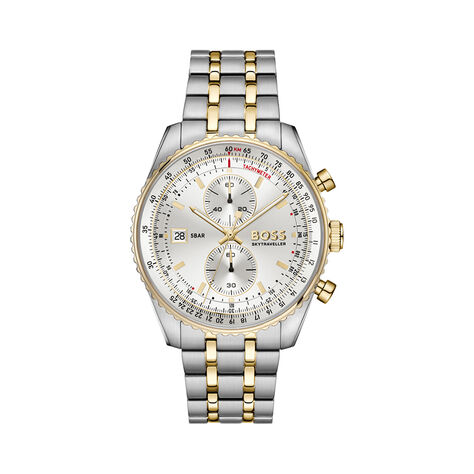 Montre Hugo Boss Skytraveller Pro Argent&eacute; - Montres Homme | Histoire d&rsquo;Or