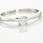 Bague Solitaire Victoria Platine Blanc Diamant - Bagues solitaires Femme | Histoire d&rsquo;Or