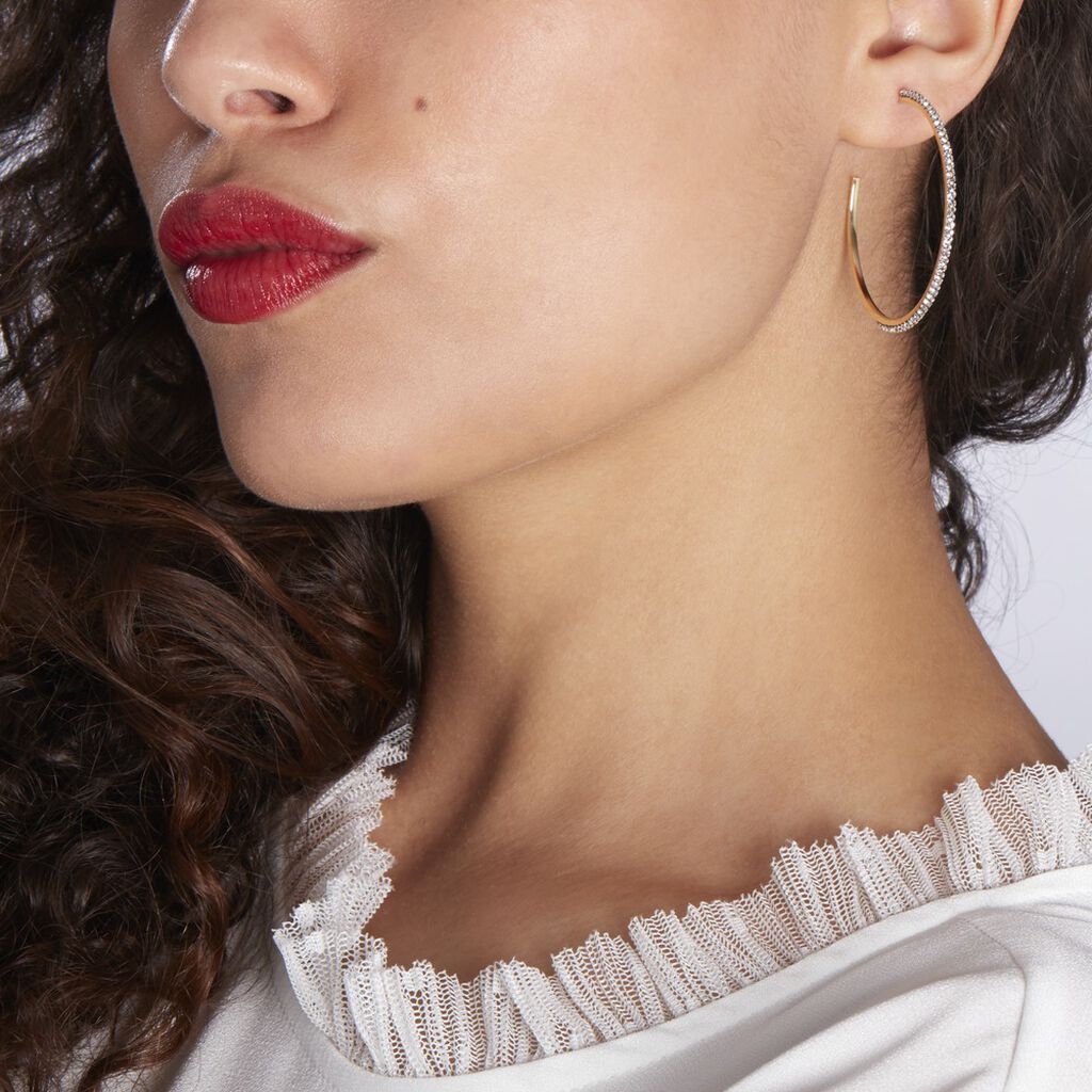 Cr&eacute;oles Tyhana Or Jaune Oxyde - Boucles d'oreilles cr&eacute;oles Femme | Histoire d&rsquo;Or