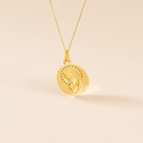 Pendentif religieux Vierge de Guadalupe en or massif 14