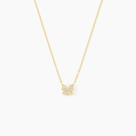 Collier Court Argent Rose Anne-lise Oxyde De Zirconium - Ras de cou Femme | Histoire d’Or