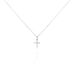 Collier Norine Argent Blanc Oxyde De Zirconium - Colliers Croix Femme | Histoire d’Or