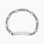 Bracelet Identit&eacute; Acier Blanc Jimmy - Gourmettes Homme | Histoire d&rsquo;Or