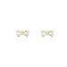 Boucles D'oreilles Puces Darina Noeud Or Jaune Oxyde De Zirconium - Clous d'oreilles Femme | Histoire d’Or