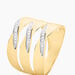 Bague Catharine 3 Rangs Or Jaune Diamant - Bagues avec pierre Femme | Histoire d&rsquo;Or