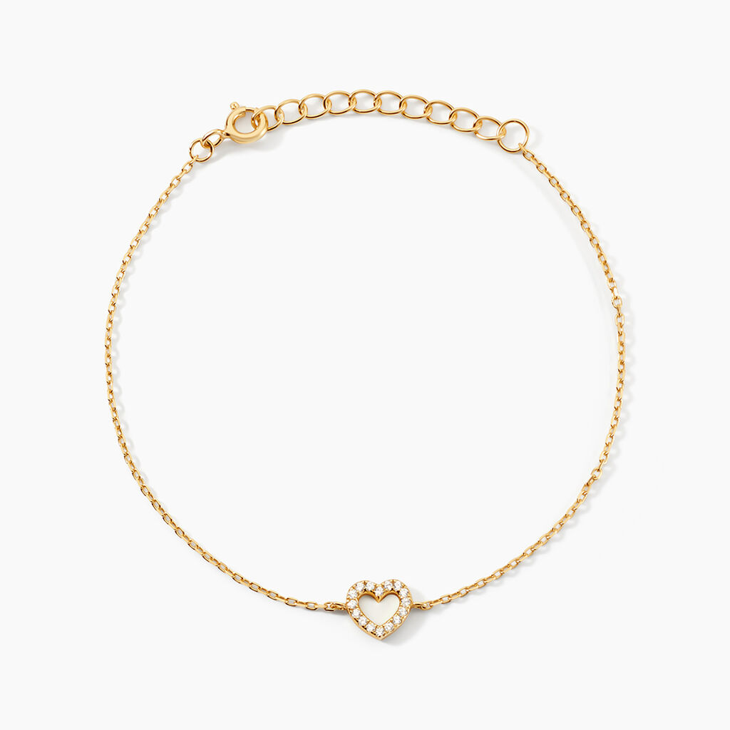 Bracelet Phanie Argent Jaune Oxyde De Zirconium - F&ecirc;te des m&egrave;res Femme | Histoire d&rsquo;Or